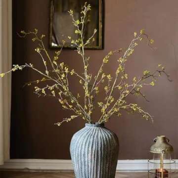 Rustic Reach Weigela Flower Artificial Stems | Fake Twigs & Branches for Vase Decoration | Fall Indo...