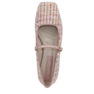 Franco Sarto Tinsley3 Mary Jane Flat for Women in Pink Tweed