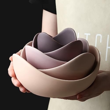 Elegant 5-Piece Ceramic Salad Bowl Set for Every Occasion