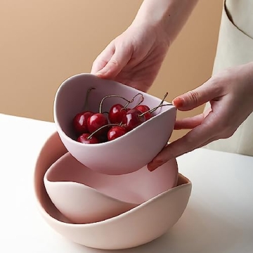 Elegant 5-Piece Ceramic Salad Bowl Set for Every Occasion