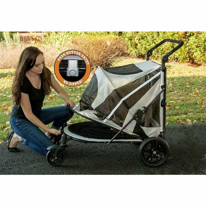 Pet Gear NO-Zip Stroller with Gel-Filled Tires