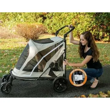 Pet Gear NO-Zip Stroller with Gel-Filled Tires