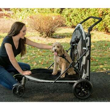 Pet Gear NO-Zip Stroller with Gel-Filled Tires