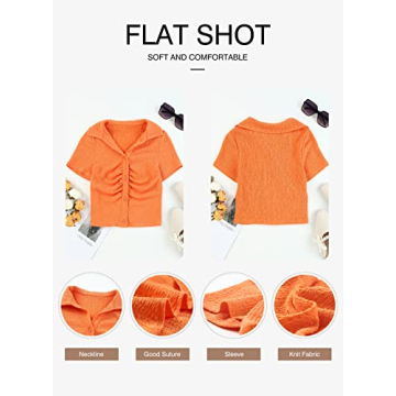 HOTAPEI Sexy V Neck Crop Top for Women | Fashionable & Versatile