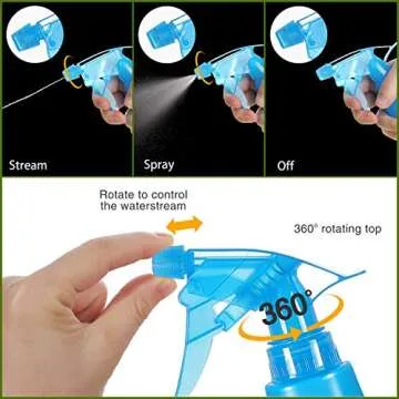 8 Oz Refillable Spray Bottles Set - 4 Colorful Triggers