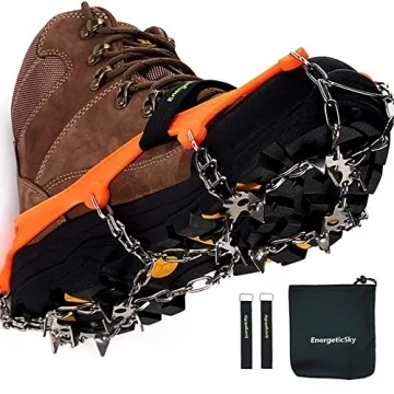 Upgraded Walk Traction Ice Cleat Spikes Crampons for Hiking Ice & Snow