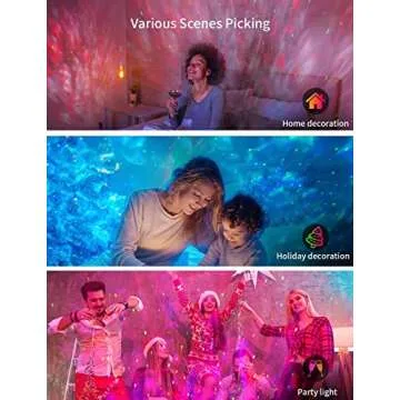 Bluetooth Star Projector Night Light for Kids - Compatible with Alexa & Google, Large Coverage, Ideal Christmas Gift