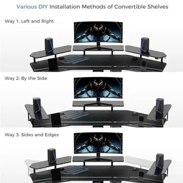 EUREKA ERGONOMIC Gaming Desk with Adjustable Height