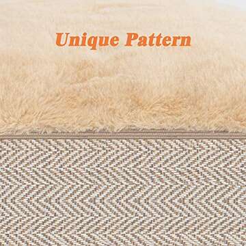 DEBANG HOME Dog Bed,Dog Beds for Medium Dogs,Cat Bed,Calming Dog Bed,Anxiety Comfy Durable Pet Beds with Reversible&Washable Cushion,Rectangle Dog Bed in Grey Color (Small, Beige)