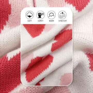 KYEESE Dog Sweater Red Heart Valentine's Day Sweater