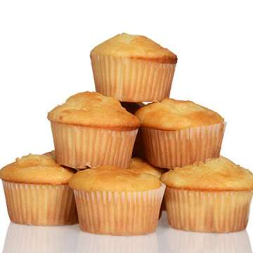 Caperci Standard Natural Cupcake Liners 500 Count, No Smell, Parchment Paper Muffin Liners, Food Grade & Grease-Proof Baking Cups