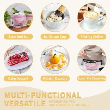 Elegant 20 Pack Stainless Steel Dessert Spoons - Gold Finish