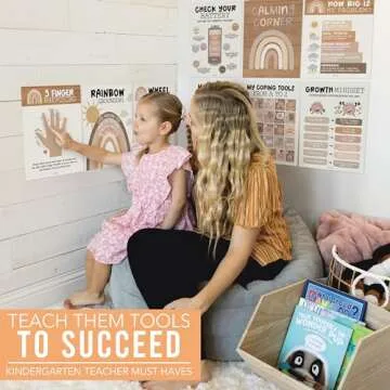 9 Boho Calming Corner Posters for Classroom Support