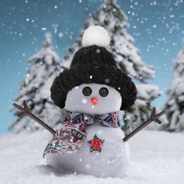 Cosweet 290 Pcs Snowman Crafts Buttons Kit for Kids- Build a Snowman Kit for Party Favors Winter Activities DIY Crafts Sewing Christmas Stocking Stuffers Gift 3 Years + Kids