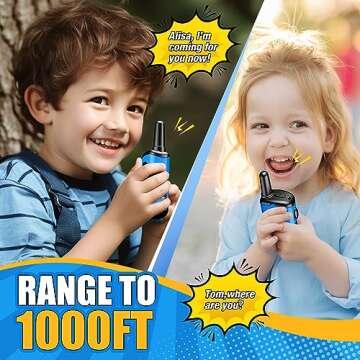 Walkie Talkies Toys for Kids 3-6: DASTION-99 Mini Robots Walkies Talkie for 3 4 5 6 Year Old Boys Toys for 3-5 Year Old Boy Outdoor Games Christmas Birthday Gifts for Kids Blue 2 Pack