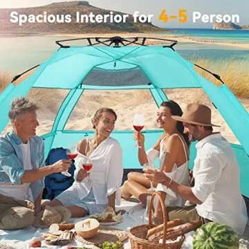 KO-ON Pop Up Beach Tent Easy Portable Sun Shelter
