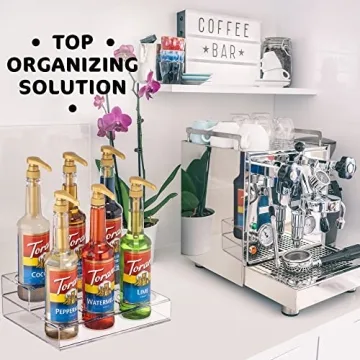 Elegant 6-Bottle Acrylic Wine and Syrup Display Stand