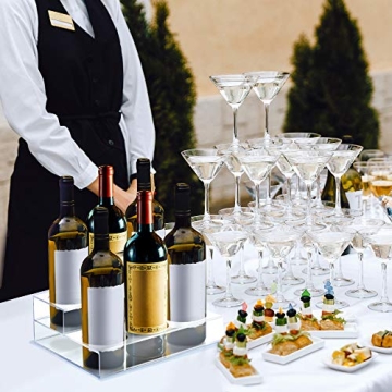 Elegant 6-Bottle Acrylic Wine and Syrup Display Stand