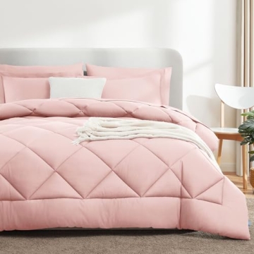 CozyLux Queen Comforter Set 7 Pieces Stylish Bedding