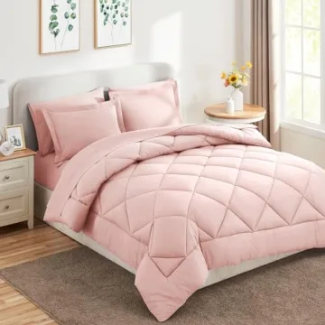 CozyLux Queen Comforter Set 7 Pieces Stylish Bedding