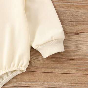 FYBITBO Newborn Baby Girl Boy Easter Outfit Oversized Shirt Sweatshirt Long Sleeve Bubble Romper Onesie Fall Clothes (blue bunny romper, 6-12 Months)