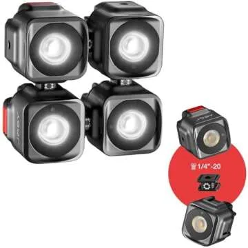 JOBY Beamo LED Light for Smartphone and Mirrorless Camera - Compact, Wireless Charging, Bluetooth, Waterproof, for Vlogging, Photo and Video Content Creation