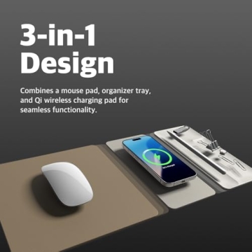 POUT H3 SplitMax 3-in-1 Wireless Charger Mouse Pad