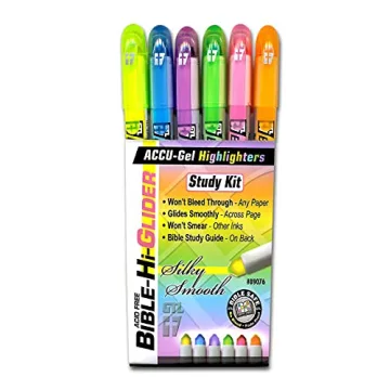 Accu-Gel Bible Hi-Glider Set | No Bleed Highlighters