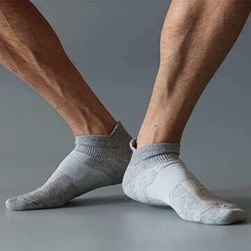 Virmoku Mens Multipack Athletic Running Ankle Socks For Men No Show Cut Casual Liner 100% Cotton Crew Socks