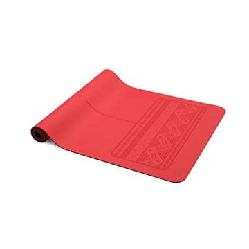 Yogi Bare Paws Yoga Mat 4mm (1/6") Red - Extreme Non Slip Grip Fitness & Exercise Mat - ECO Friendly Natural Rubber - Yoga Exercise Equipment & Meditation Accessories