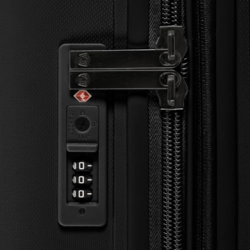 Traveler's Choice Pagosa Indestructible Hardshell Expandable Spinner Luggage, Black, 2 Piece Set