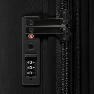 Traveler's Choice Pagosa Indestructible Hardshell Expandable Spinner Luggage, Black, 2 Piece Set