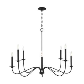 Capital Lighting 437281BI Vincent Classic/Traditional Large Candle Round Chandelier, 8-Light 480 Tot...