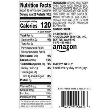Amazon Brand - Happy Belly Mini Twist Pretzels, 40 ounce (Pack of 1)