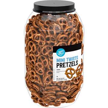 Amazon Brand - Happy Belly Mini Twist Pretzels, 40 ounce (Pack of 1)
