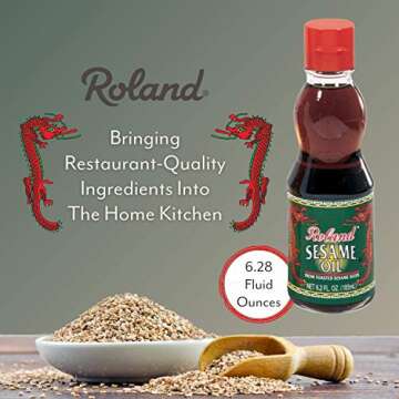 Roland, Foods Pure Sesame Oil from Toasted Sesame Seeds Specialty Imported Food Bottle, 6.2 Ounce
