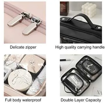 Veki TSA Approved Waterproof Travel Cosmetic Bag for All