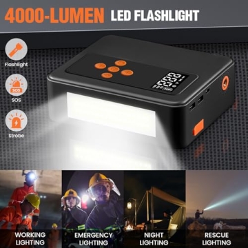 Essential 8000A Jump Starter with Air Compressor and LED