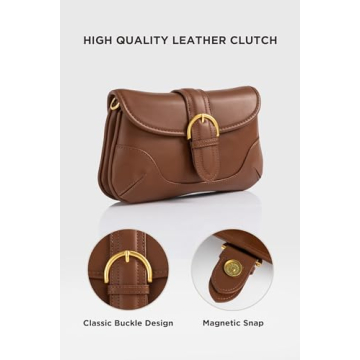 Coucoland Crossbody Bags for Women - Leather Saddle Purse Boho Cross Body Handbag with Adjustable Strap for Women Daily