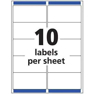 Avery Printable Shipping Labels with Sure Feed, 2" x 4" Customizable Stickers, Matte Clear, 250 Blank Mailing Labels, Great for Mailing, Shipping, and More (8663)
