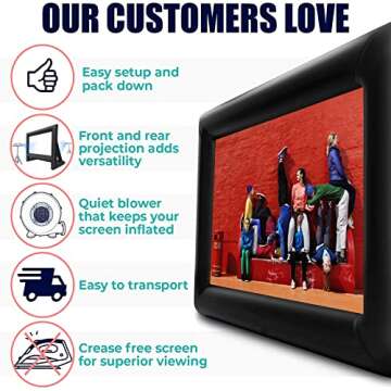 Inflatable Portable Movie Screen for Outdoor Events