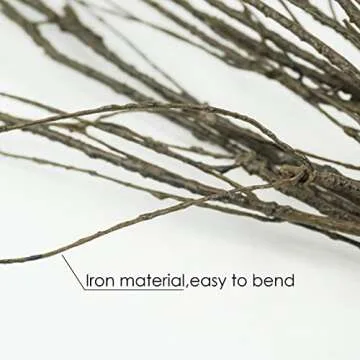 Ruidazon 10Pcs 30.7" Curly Willow Branches, Artificial Flowers Twigs Decorative Sticks Stem, Dry Bendable Tree Branches for DIY Craft Home Room Wedding Floor Vase Garden Farmhouse Decor