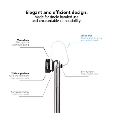 PocketLens 2-in-1 Macro & Wideangle Lens for Phones