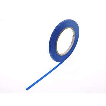 3pk 1/4" in x 60 yd Blue Painters Tape Medium High Tack Sticky Paper Masking Tape Edging Small Projects Fine Trim Detailing Multi Surface Clean Release 21 Day Easy Removal No Residue 6MM .25 inch