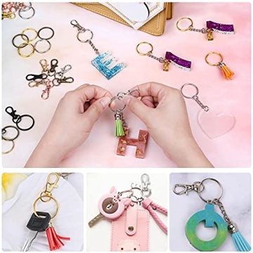 Amazing 120pcs Key Chain Clip Hooks for Crafts and DIY