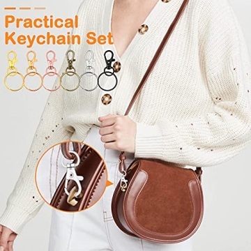 Amazing 120pcs Key Chain Clip Hooks for Crafts and DIY