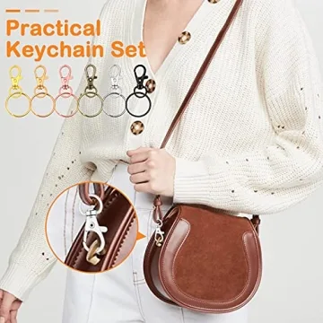 Amazing 120pcs Key Chain Clip Hooks for Crafts and DIY