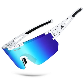 Polarized Sports Sunglasses,UV401 Protection Outdoor Glasses for Men Women Youth Baseball Cycling Ru...