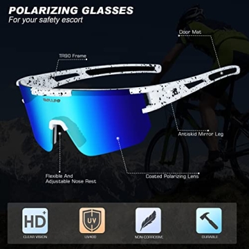 Polarized Sports Sunglasses for Men, Women, and Youth Outdoor Activities