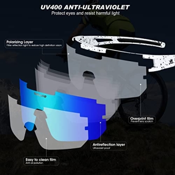 Polarized Sports Sunglasses for Men, Women, and Youth Outdoor Activities